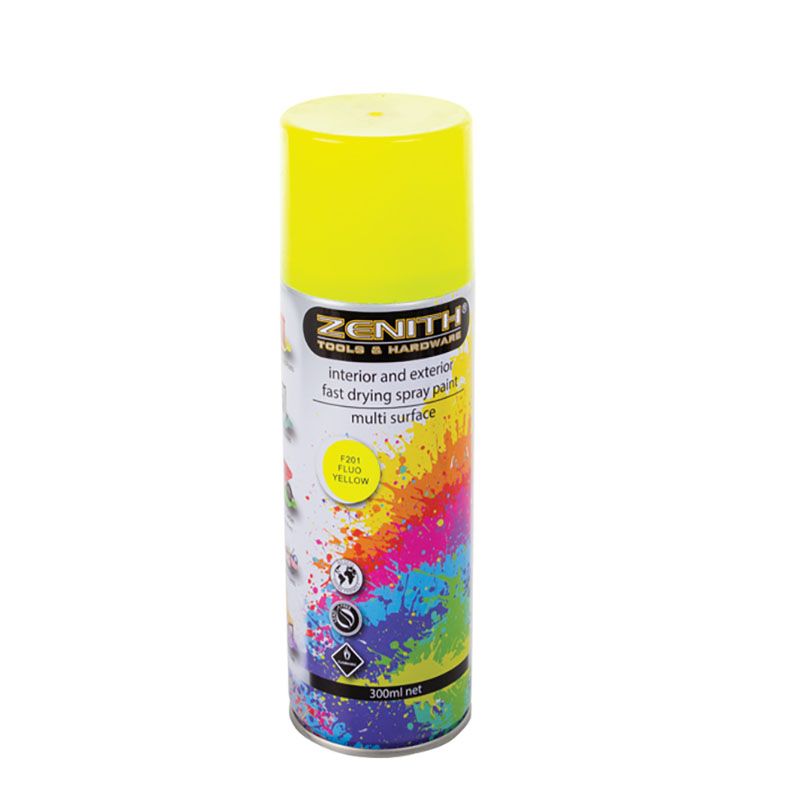 Zenith Fluorescent Spray Paint - Yellow 300ml