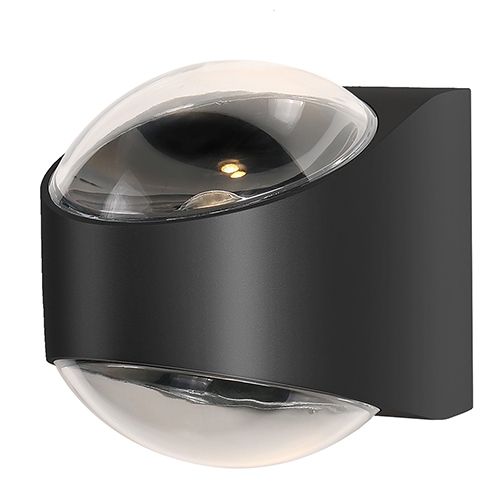 Glow Outdoor Wall Light Black LED 12W