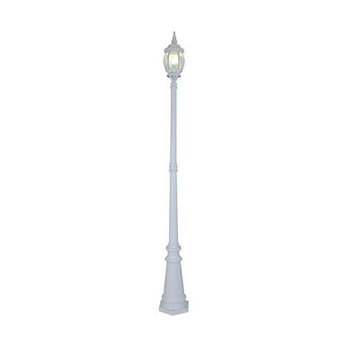 Lantern 8 Panel 1LT Pole White