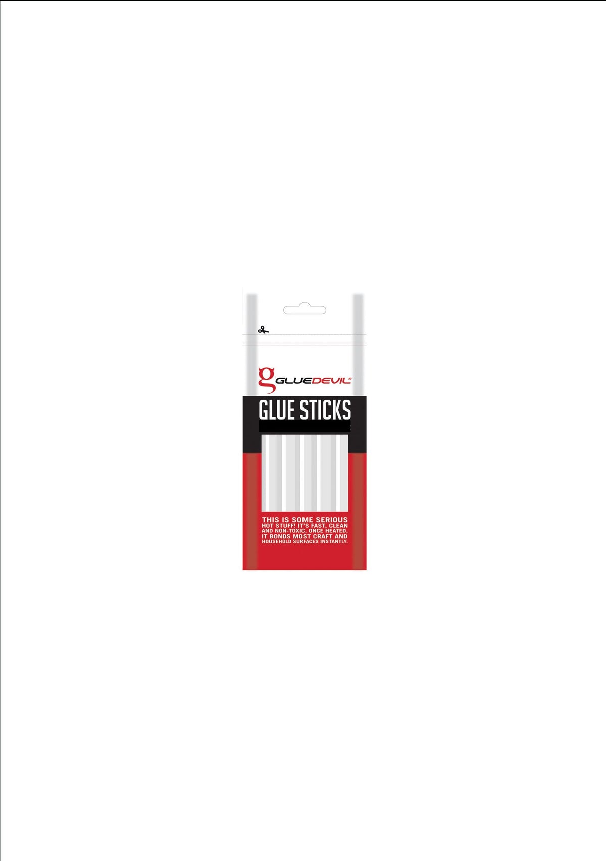 Glue Devil 12mm x 300mm Standard Size Glue Sticks (5 Sticks)