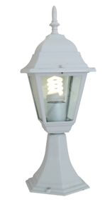 Lantern 4 Panel Pedestal White