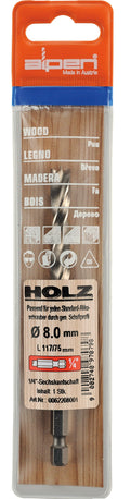 ALPEN - HSS Wood Bit 8mm Hex Shank