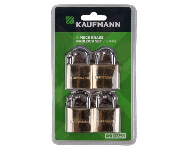 Kaufmann - 4 Piece 50mm Brass Lock Set
