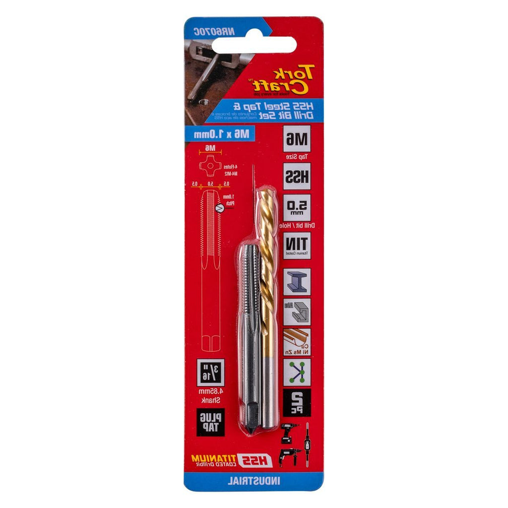 Tork Craft Tap Hss 5X0.8 & Drill 4.2Mm 2Pc Set