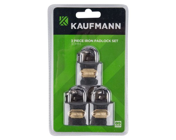 Kaufmann Lock Set - Steel - 40mm 3 Piece