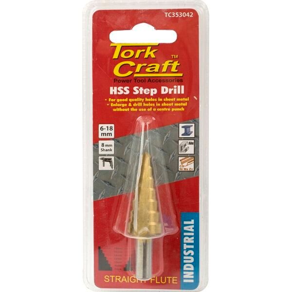 Tork Craft Step Drill Hss 6-18mmx2mm