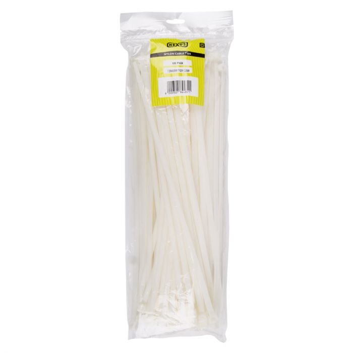 Nexus - Cable Ties 7.2X400mm T120R 100Pack Clear