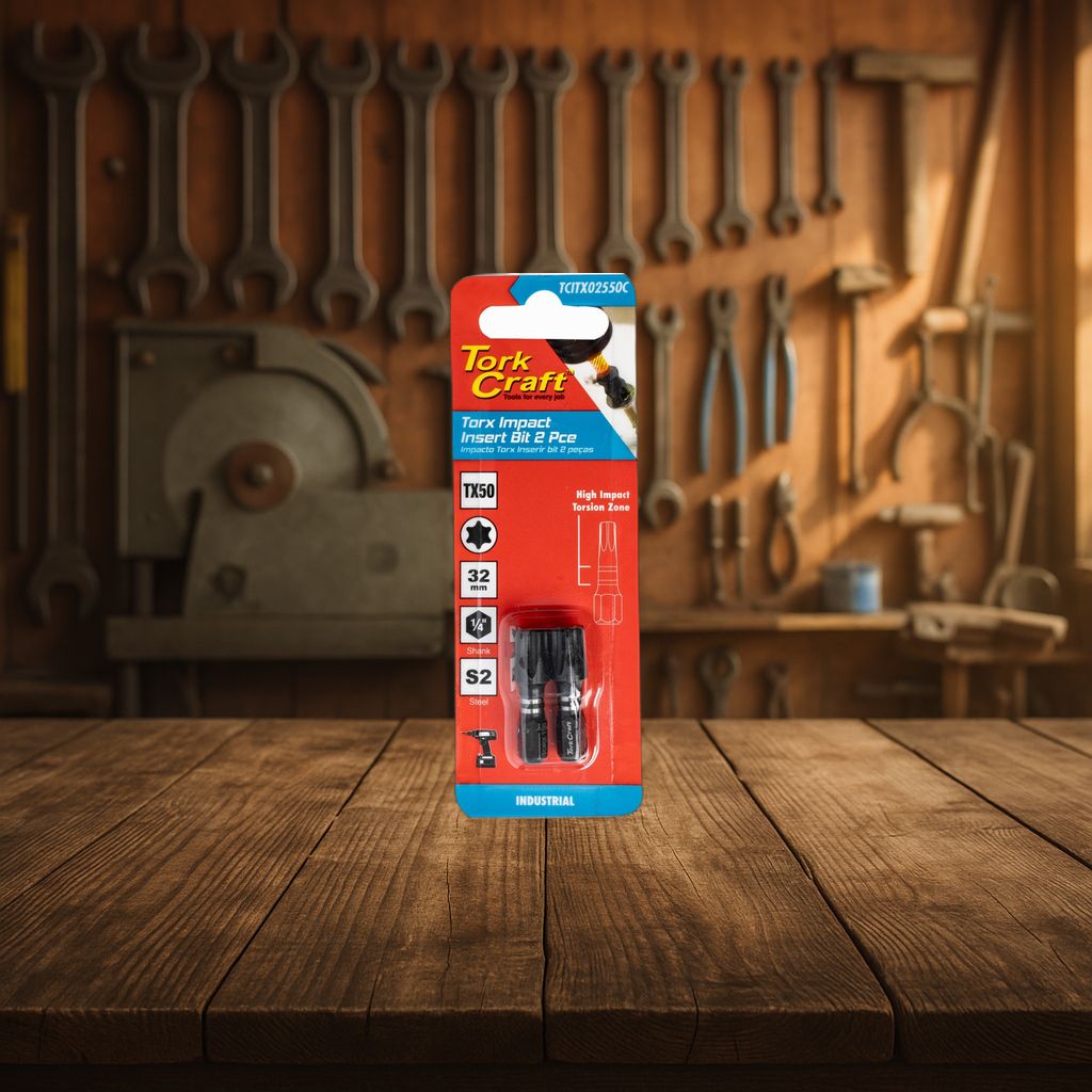 Tork Craft Torx Tx 50 Impact Insert Bit 25Mm 2Pc Carded