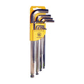 Allenkey Set Hafu 1/16-1/2`` L/S Ball 10Piece