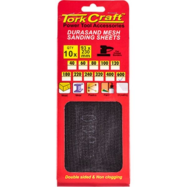 Tork Craft Durasand Mesh Sanding Sheet 600Grit 93 X 230mm 10Pc Per Pack