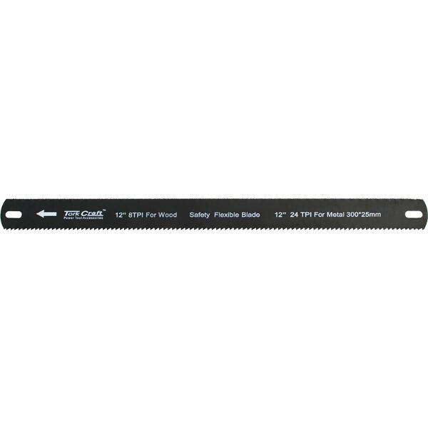 Tork Craft Hacksaw Blade Flexible Double Edge 300mm x 25mm C-Steel Tchs001