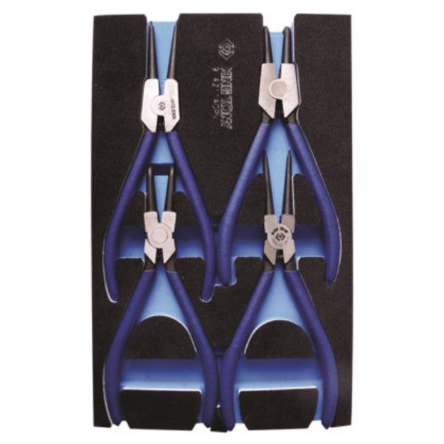 King Tony - Pliers Set Circlip 175mm 4 Piece Eva Foam