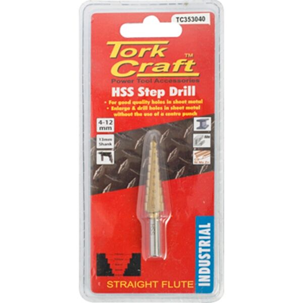 Tork Craft Step Drill Hss 4-12mmx1mm