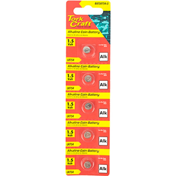 Tork Craft - Lr754 Alkaline Coin Battery X5 Pack