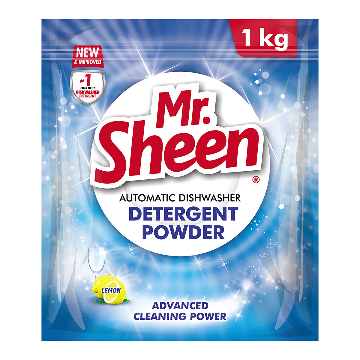 Mr Sheen Dishwasher Automatic Powder Lemon 1Kg Dishwashing Detergent