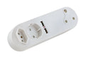 1xFlat + 1x Schuko 16A + 2USB + 1x3Pin 16A Adpr (EP53USB)