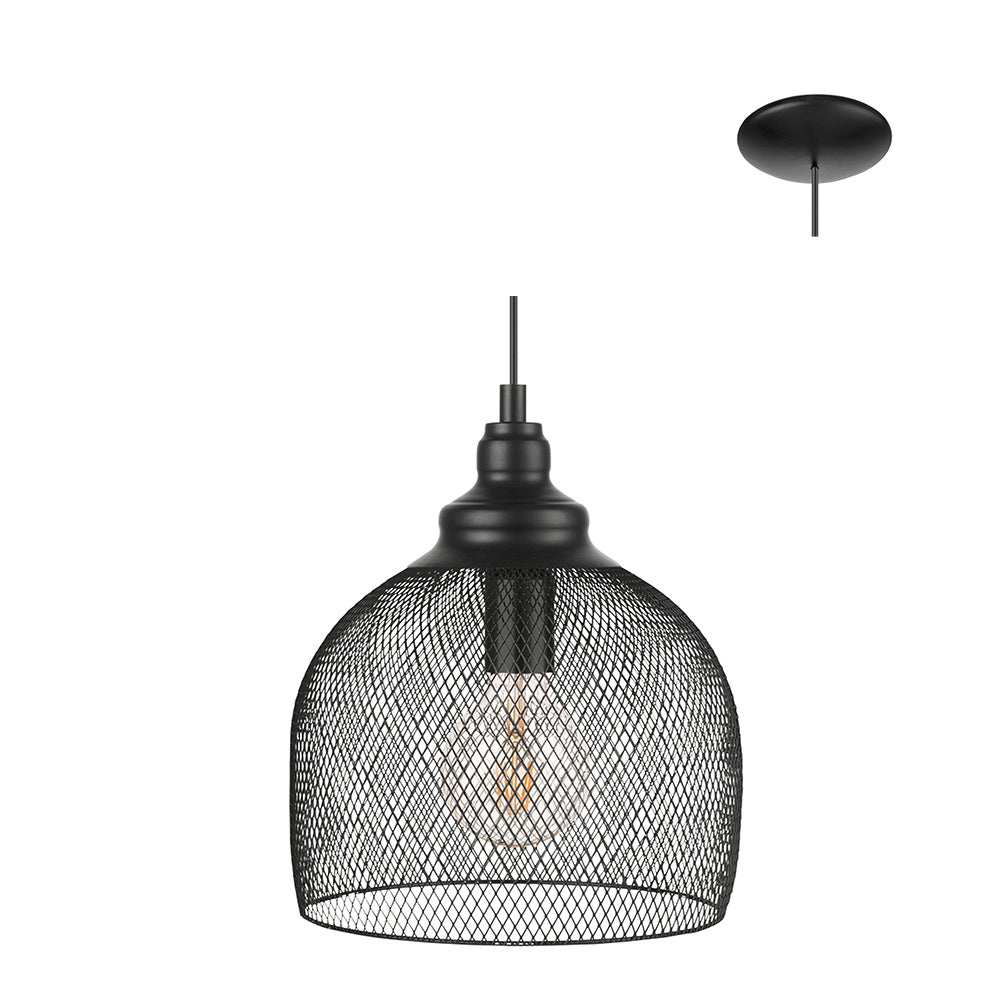 Straiton - Pendant - Black E27 - 1 x 60w