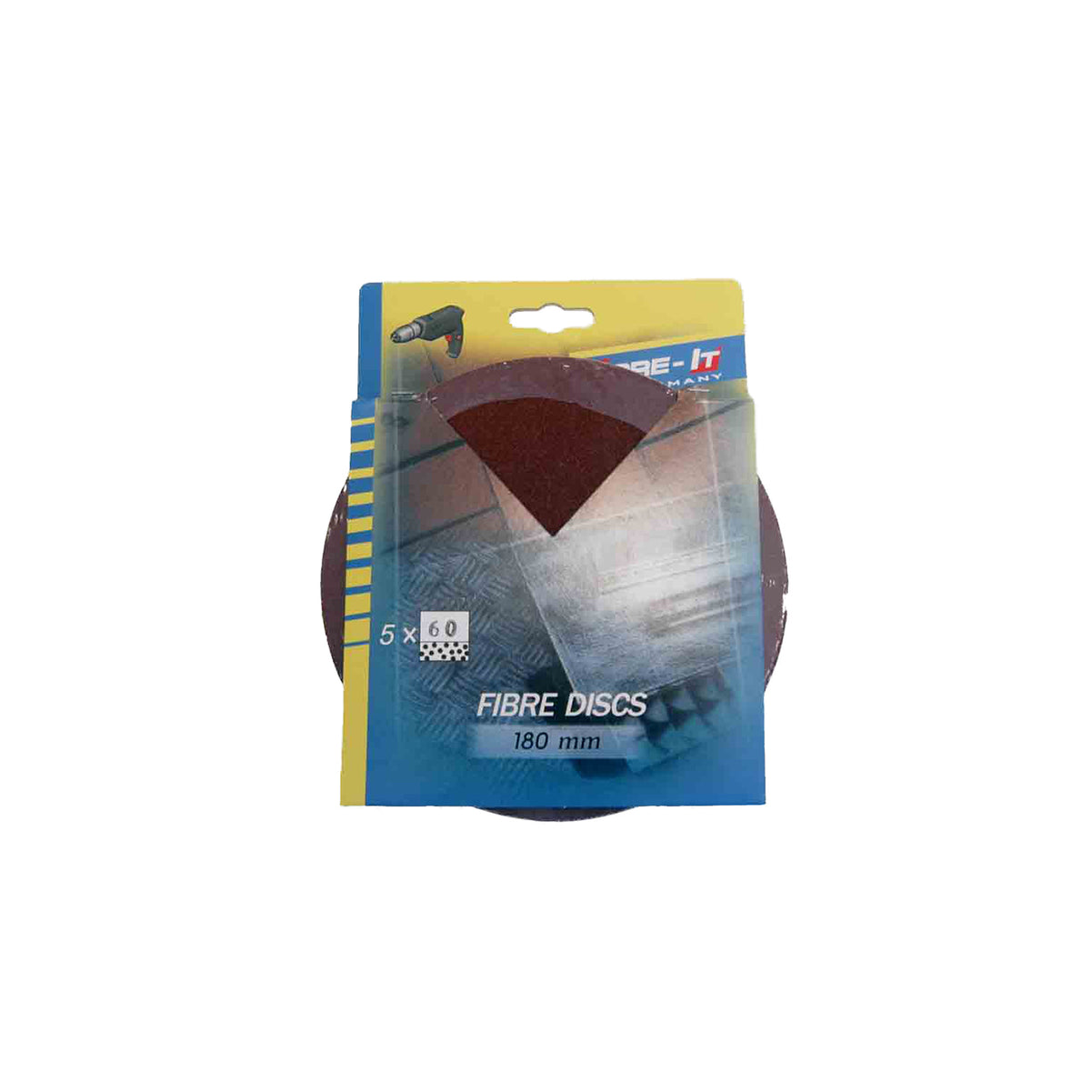 Bore-It - 5 Piece - Fibre Disc - 180mm - P60 x 22mm