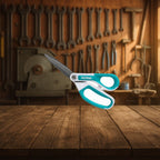 Total 8'/210Mm Rubber Grip Long-Blade Scissors Bld Thickness = 3.2Mm