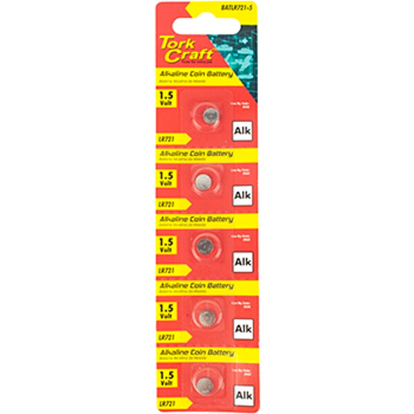 Lr721 Alkaline Coin Battery X5 Pack (Moq 20)