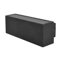 Dual Outdoor Wall Light Black LED 2x6W