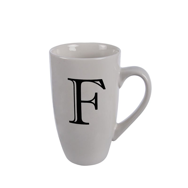 Mug - Household Accessories - Ceramic - Letter F Design - White