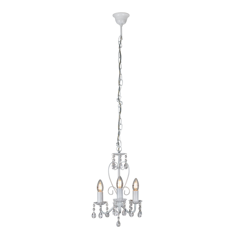 Cleo - 3 Lights - Chandelier - 255mm - White