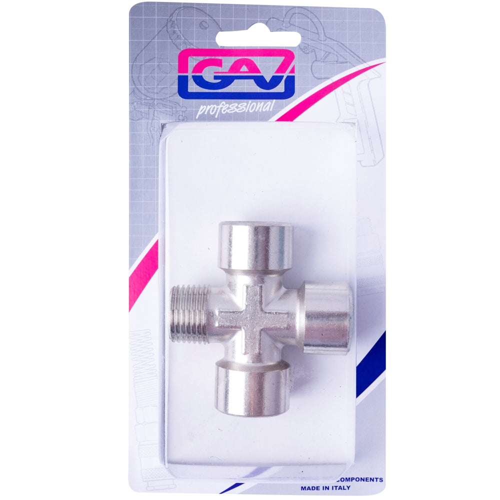 Gav 4-Way Connector 1/2'3F/1M Packaged