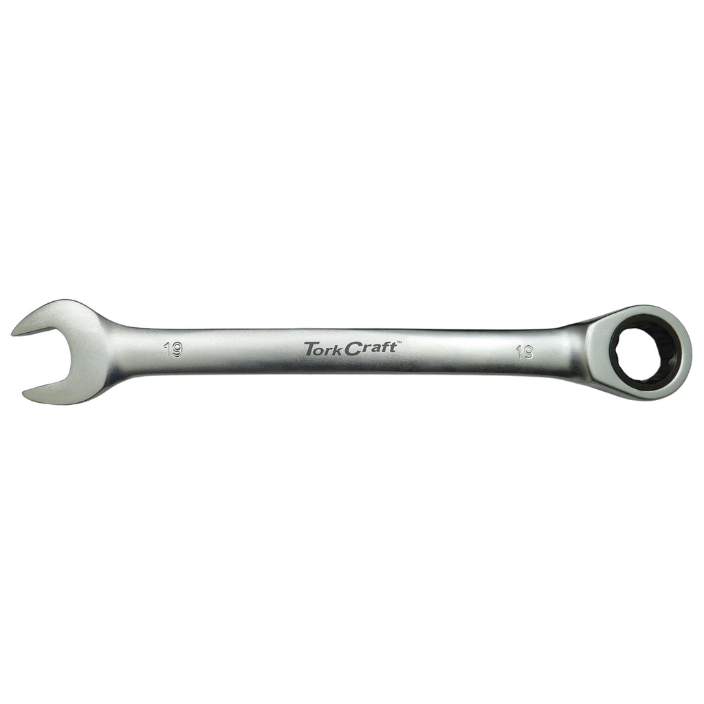 Tork Craft Combination Ratchet Wrench 19Mm Fixed Head Spanner