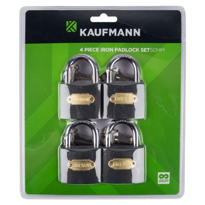Kaufmann - Steel Lock Set 4 Piece 50mm