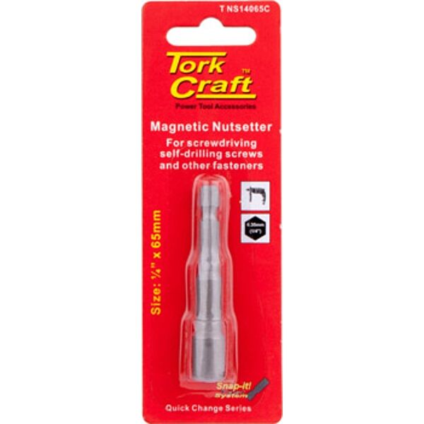 Tork Craft Nutsetter 1/4 x65mm Mag Carded
