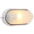 Oval Small Plain Bulkhead 210mm White E27