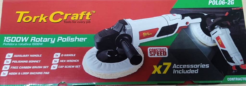 Tork Craft Polisher 1500 W 180 MM B/Pad & Bonnet 600 -3000 RPM