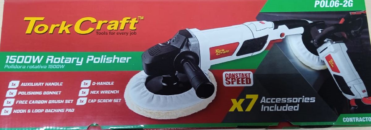 Tork Craft Polisher 1500 W 180 MM B/Pad & Bonnet 600 -3000 RPM