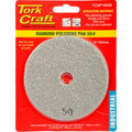 Tork Craft 100mm Diamond Wet Polishing Pad 50 Grit Grey