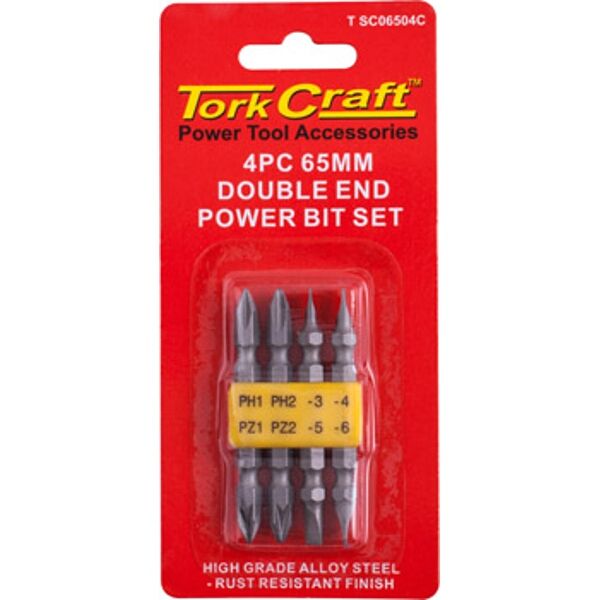 Tork Craft S/D Dbl.End Bit Set Pz/Ph/Sl4P