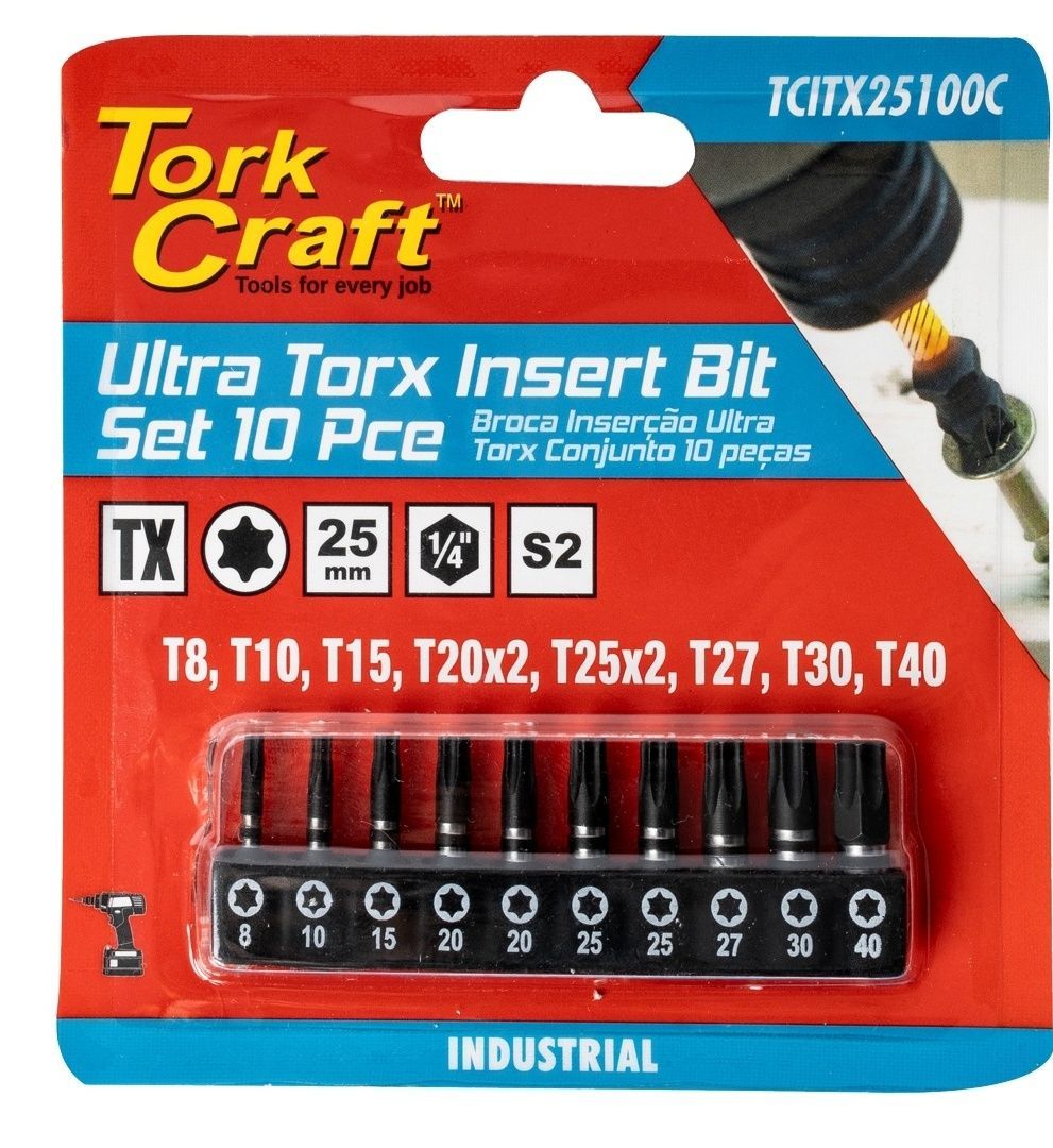Tork Craft Torx Impact 10Pc Insert Bit Set