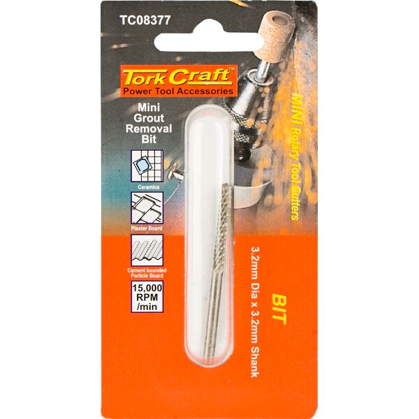 Tork Craft Mini Grout Removal Bit 3.2mm x 3.2mm