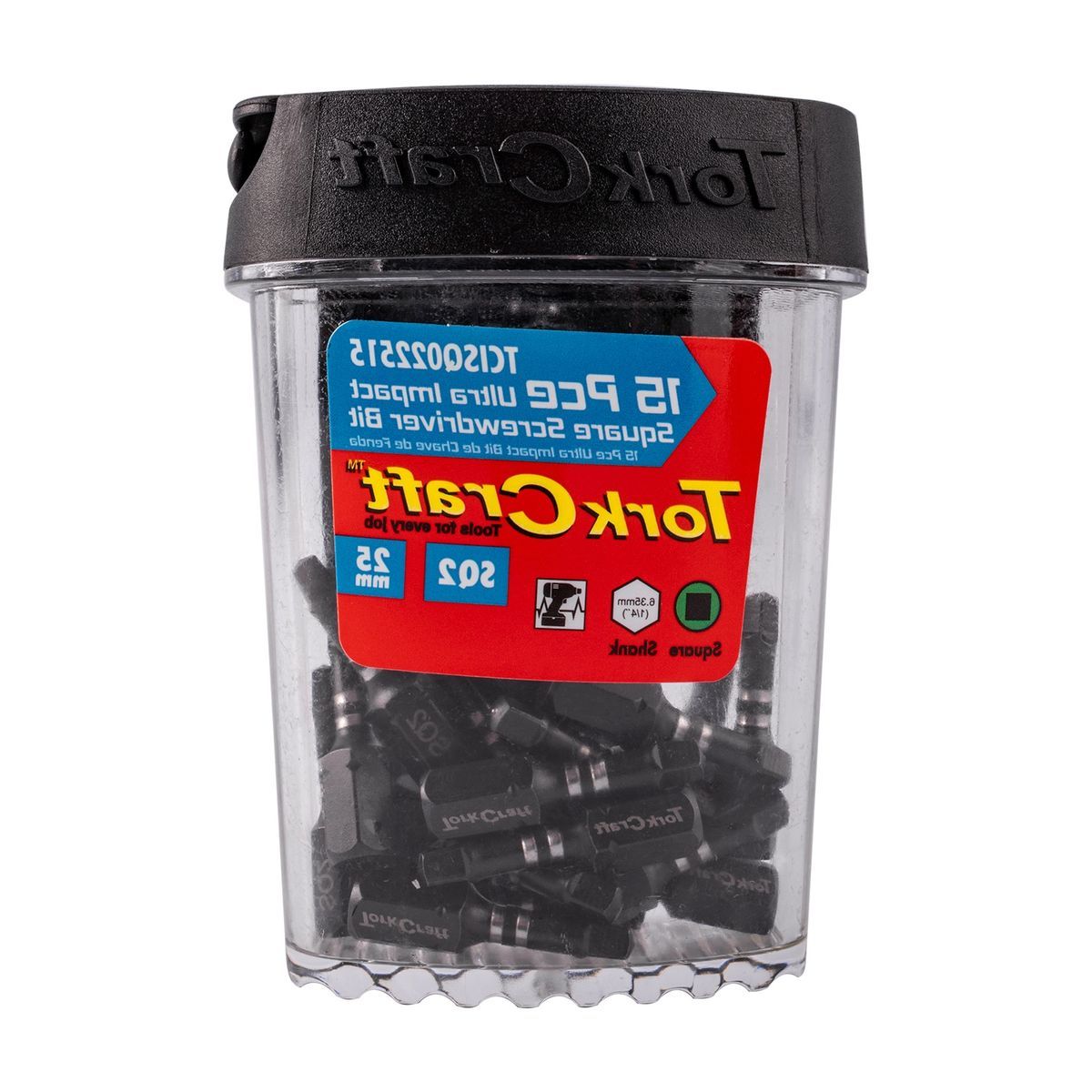 Tork Craft Impact Square Sq No.2 X 25Mm 15Pc Tic Tac Case