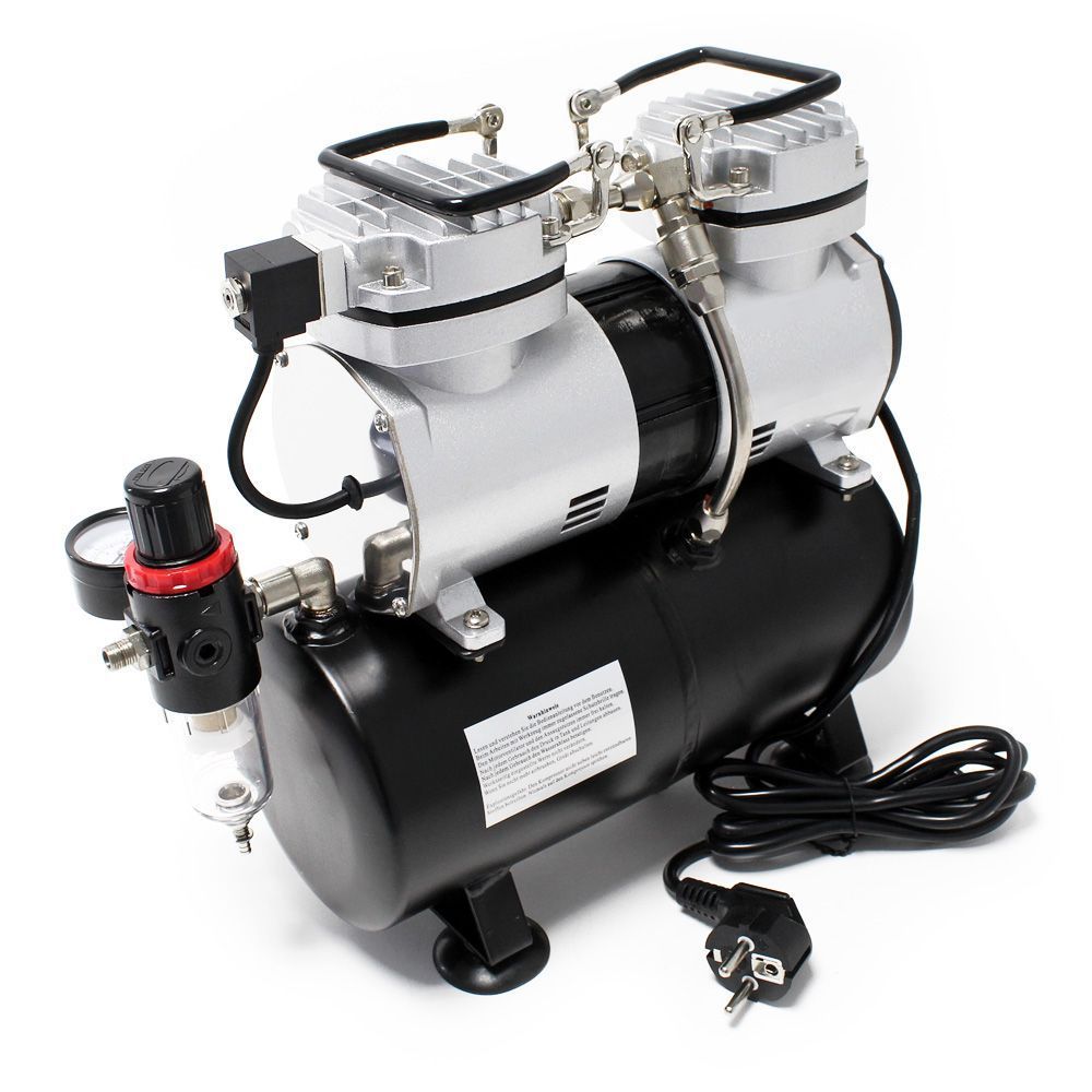 Air Craft Twin Cylinder Mini Air Compressor with Tank