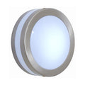 Round Plain Stainless Steel Foot Light 140mm Satin Chrome
