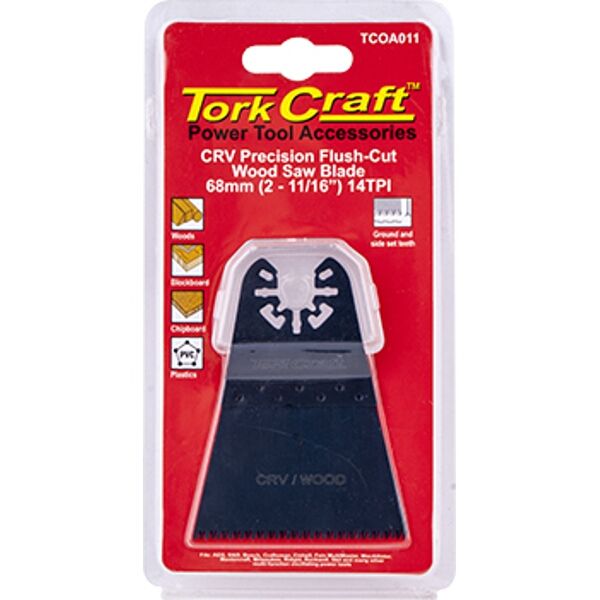 Tork Craft Quick Change Flush Cut Wood Saw Blade 68mm(2-11/16')14Tpi Crv