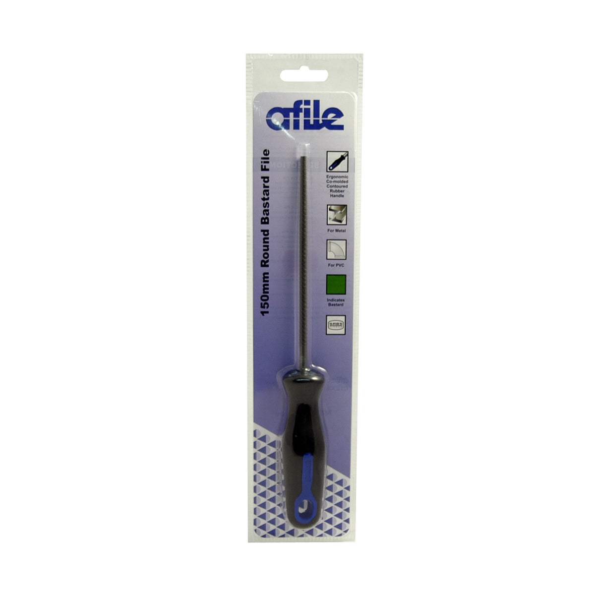 Afile - Round Bastard File - Handled - 150mm