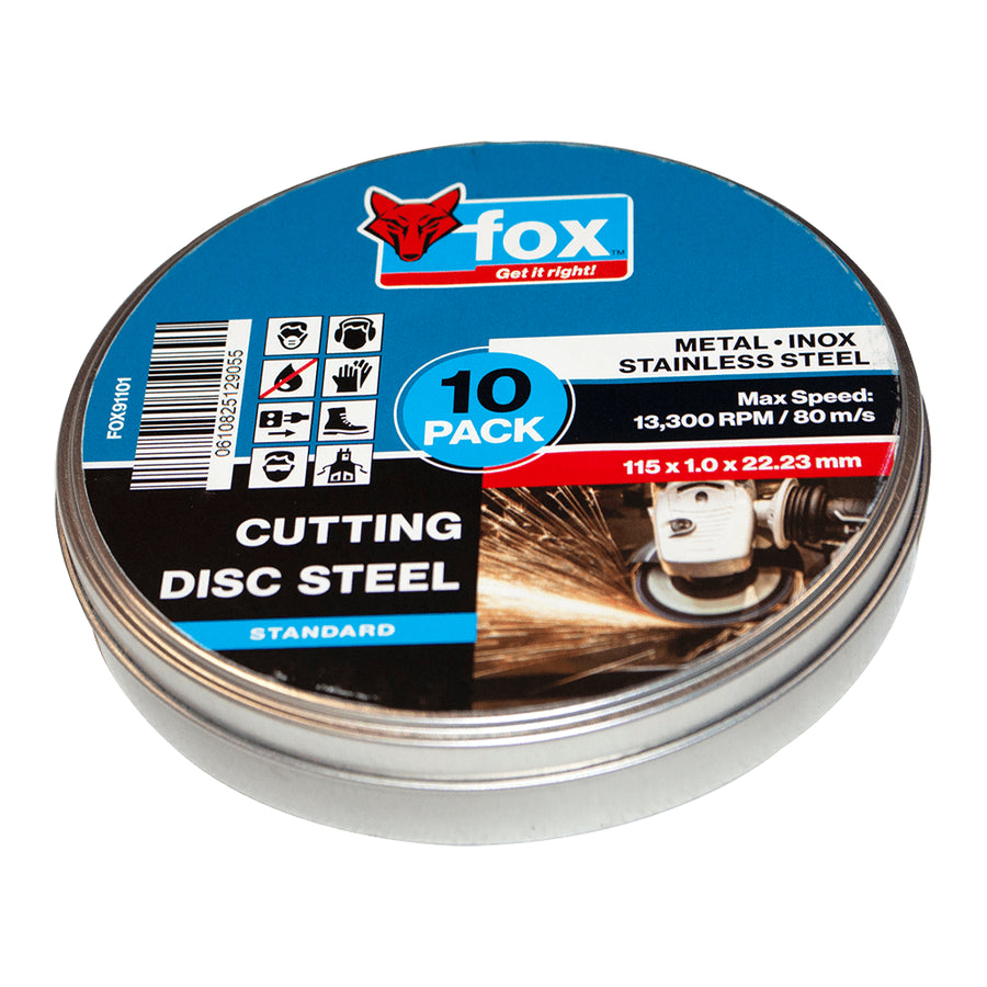 Disc Fox Cut Steel 115X1.0Mm M/Case P/10