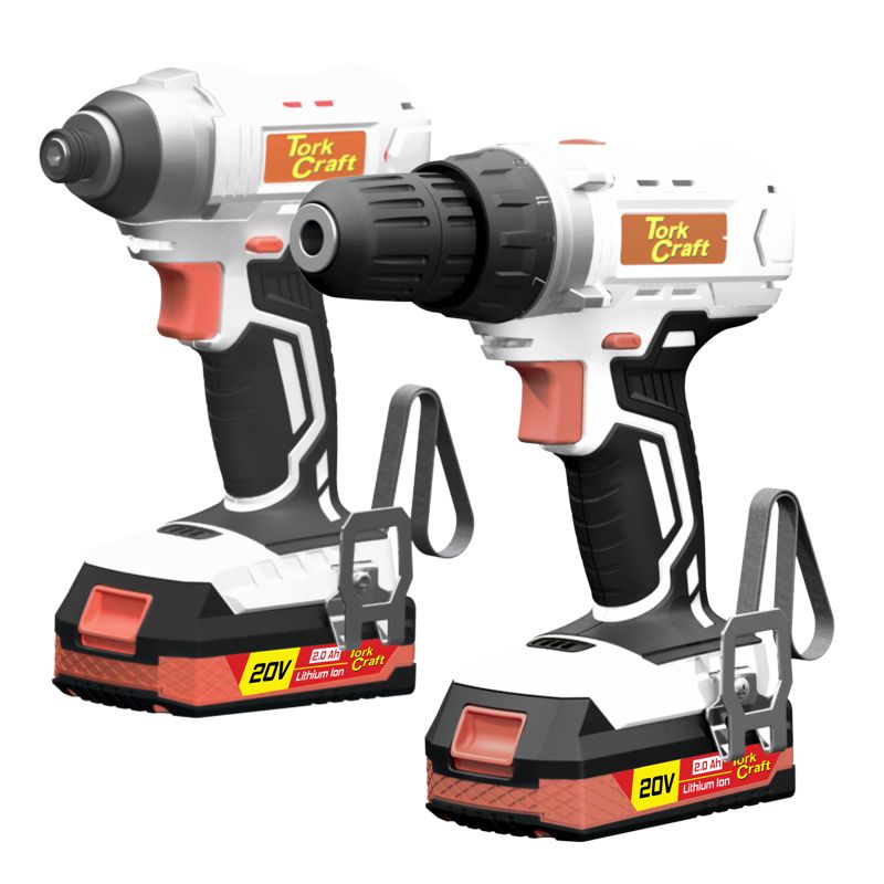 Tork Craft - Drill & Impact Driver Twin Pack 20V 2 x 2.0Ah Bat
