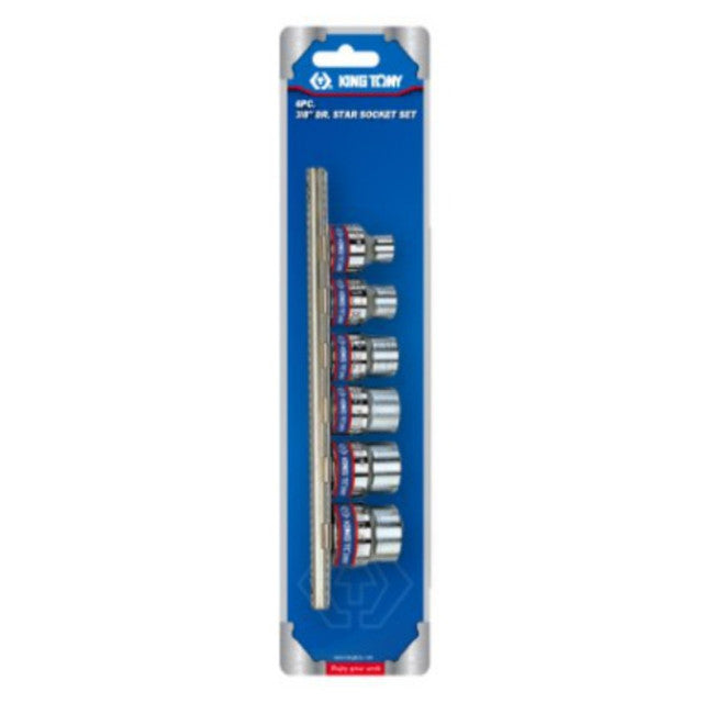 King Tony - Socket Set 3/8' Female Torx E8-E18 Rail