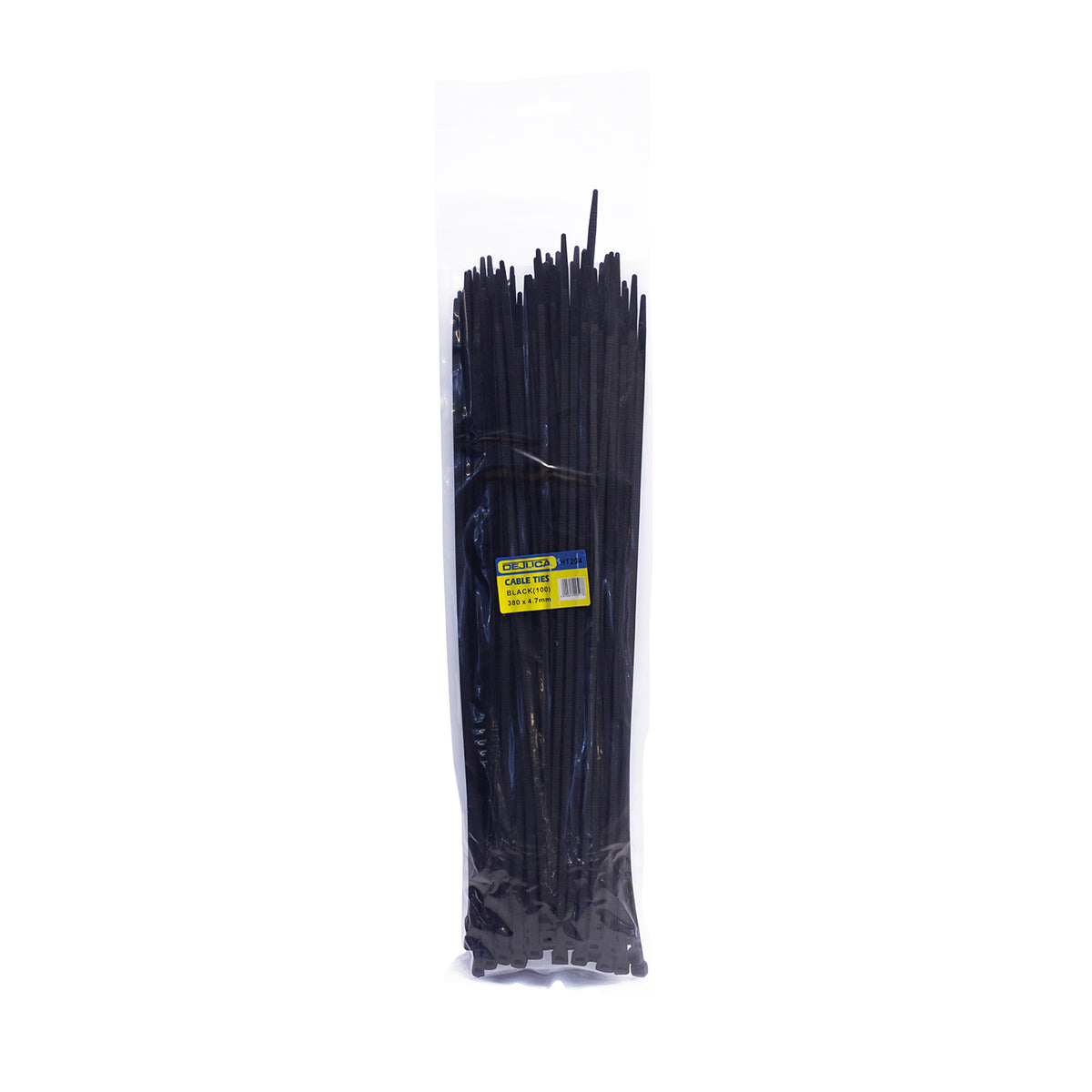 Dejuca - Cable Ties - Black - 380mm X 4.7mm - 100/pkt - 6 Pack