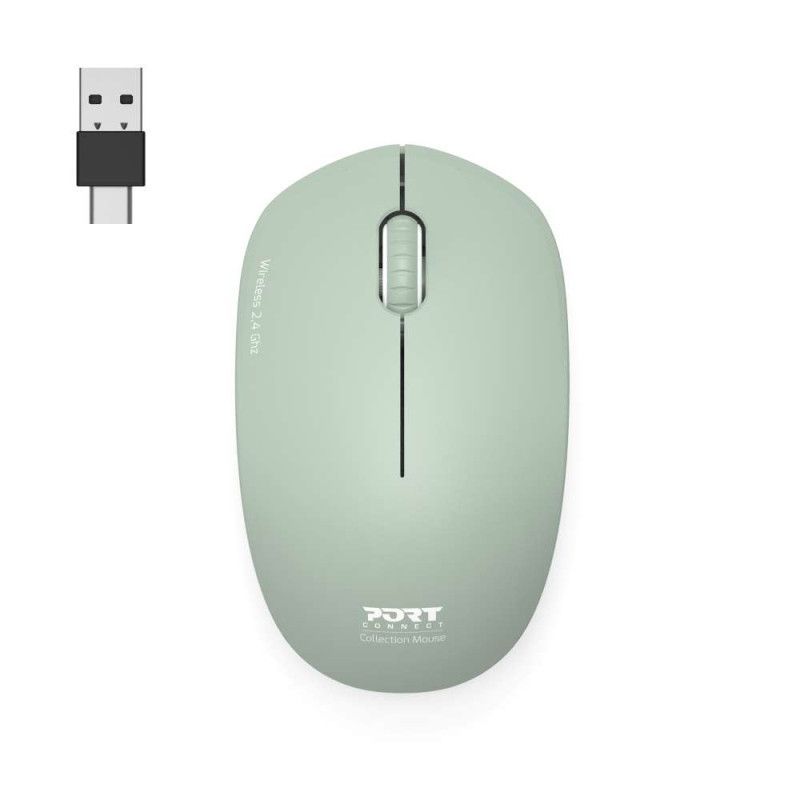 Port Connect 2.4GHz Collection II Wireless Mouse - Olive