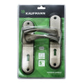 Kaufmann Lockset 3 Lever Sabs 6 Inch Giovanni Black And Satin Nickle