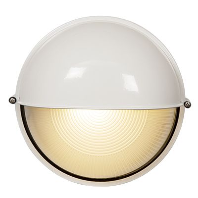 Round Large Eyelid Bulkhead 240mm White E27